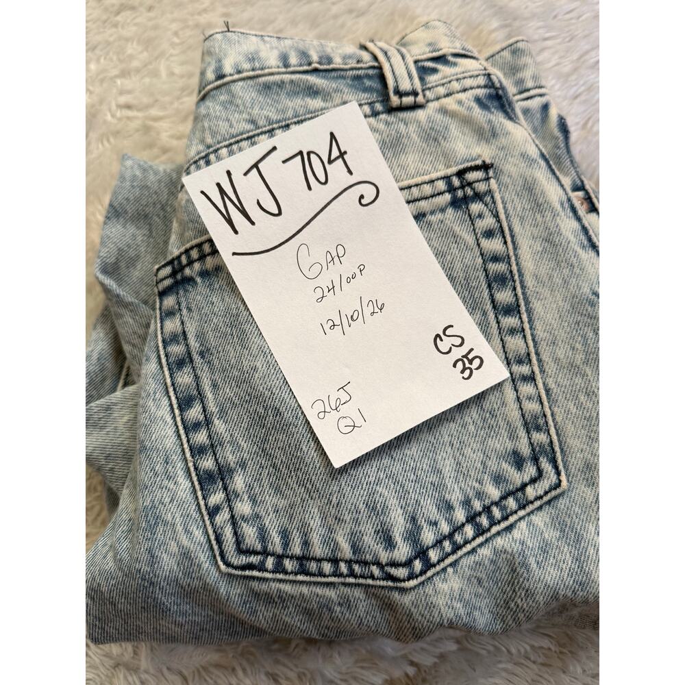 GAP Women's Wide Leg Jeans - Light Blue - Picture 3 of 7